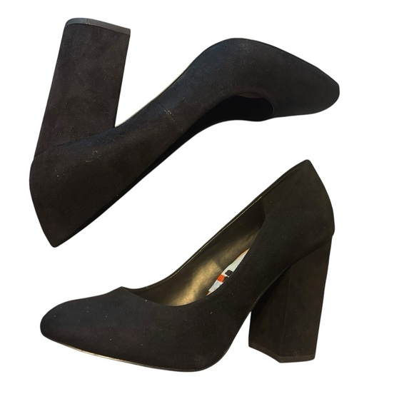 NWB Call it Spring Nubuck Suede Block Heel Almond Toe Suede Pumps Size 7.5 - Picture 5 of 7